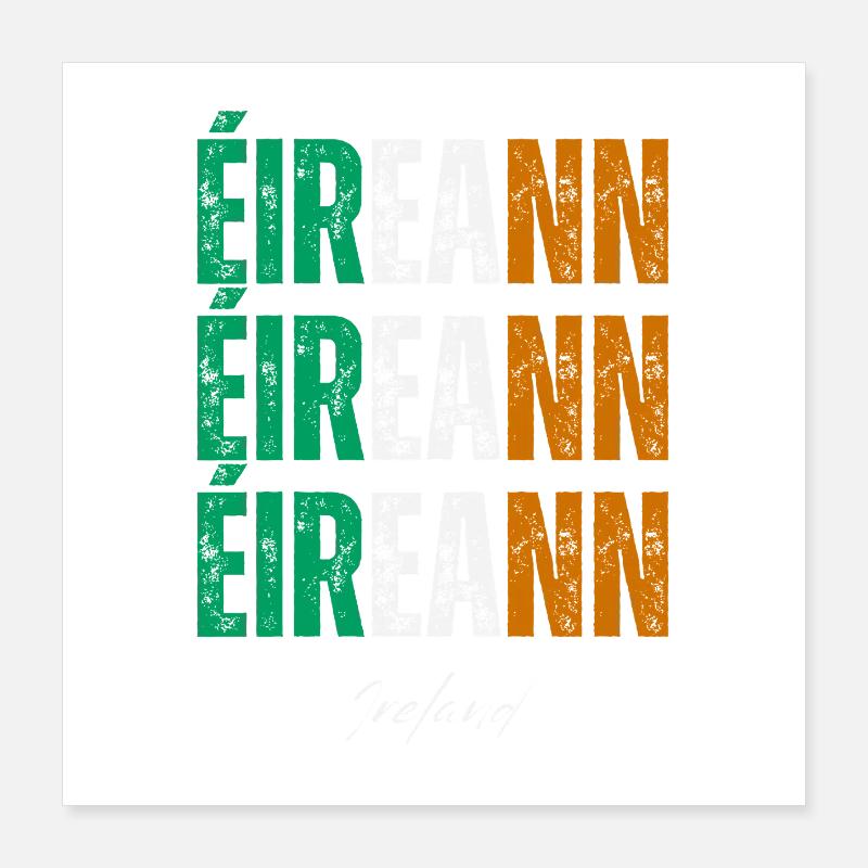 Drapeau de l’Irlande, Irish Pride Poster 40 x 40 cm
