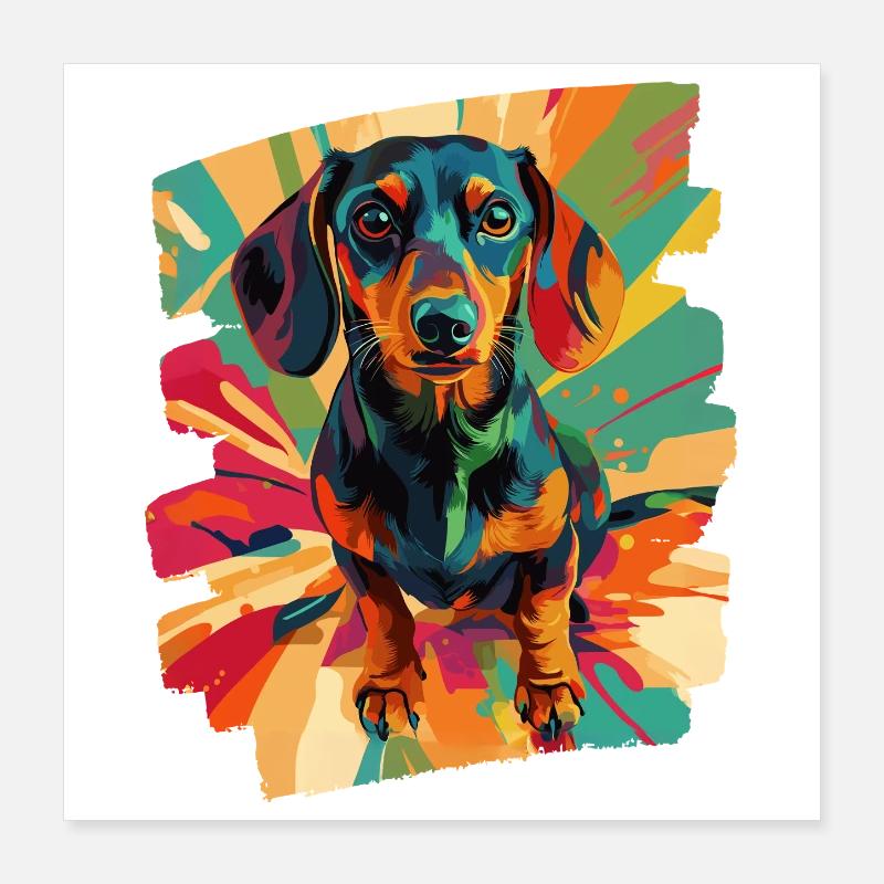 Dackel Poster 40x40 cm