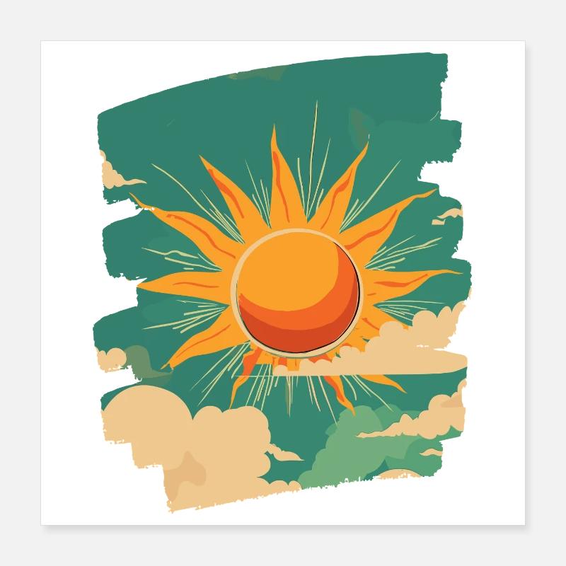 Soleil d’été Poster 40 x 40 cm