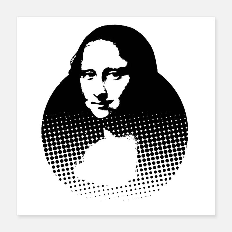 Mona Lisa, Leonardo da Vinci Poster 40x40 cm