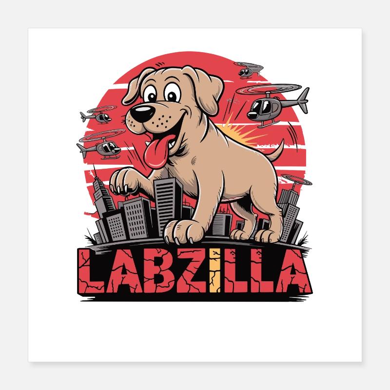 Labzilla – Le bon garçon dans les opérations des grandes villes Poster 40 x 40 cm