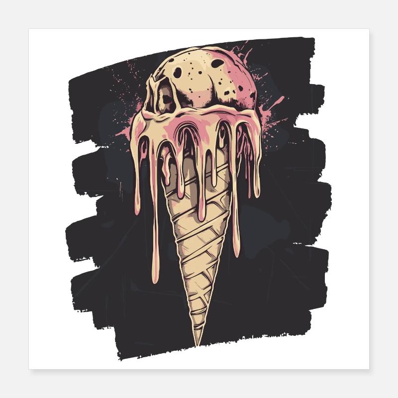 Eiscreme Eis Poster 40x40 cm