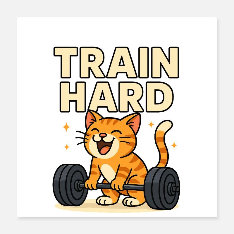 Entraînez-vous dur Poster 40 x 40 cm