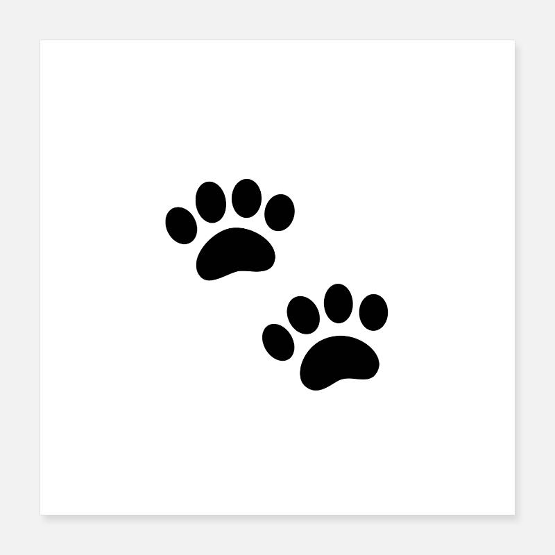 Paw print Poster 16" x 16" (40x40 cm)