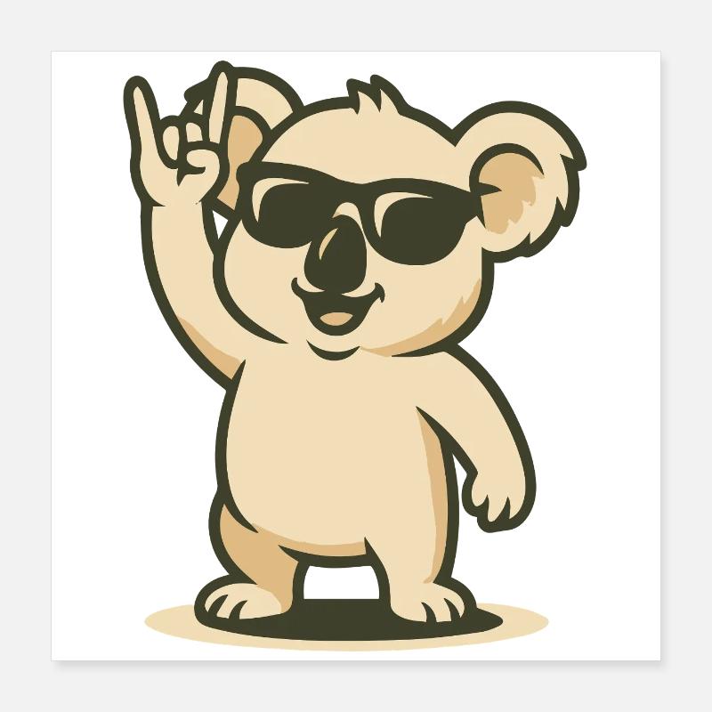 Rock’n’Koala Poster 40 x 40 cm