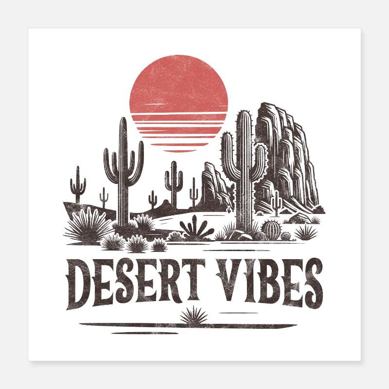 Desert Vibes Poster 16" x 16" (40x40 cm)