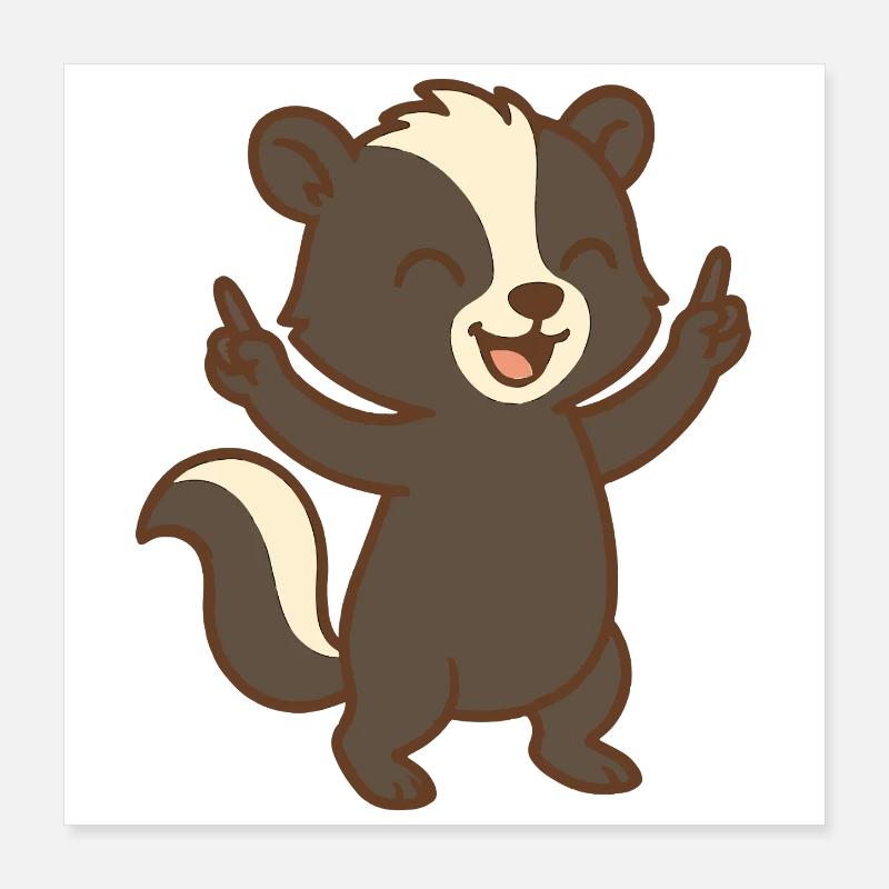 Cheer Up Stinktierchen Poster 40x40 cm
