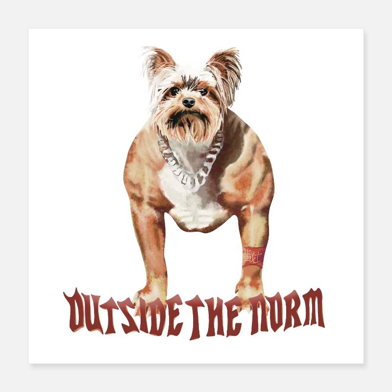 Hors norme - Drôle de chien Poster 40 x 40 cm