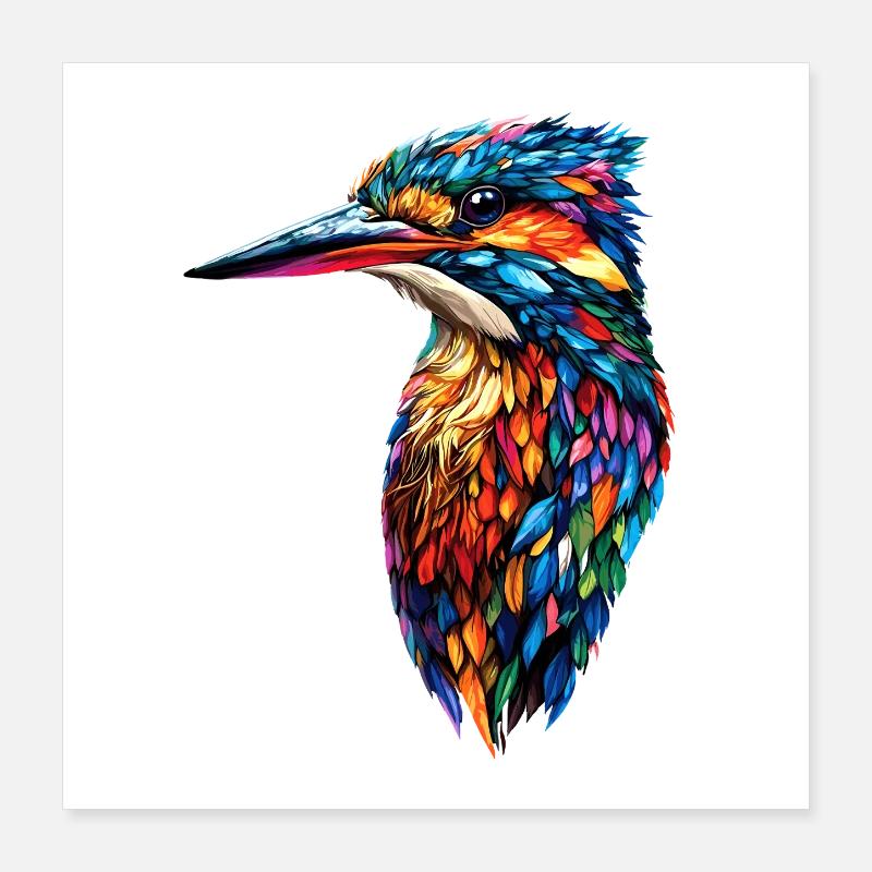Kingfisher Eisvogel Vogel Süße Eisvögel Kingfisher Poster 40x40 cm
