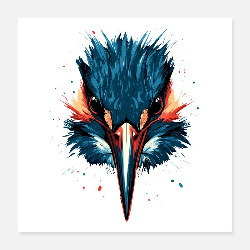 Kingfisher Eisvogel Vogel Süße Eisvögel Kingfisher Poster 40x40 cm