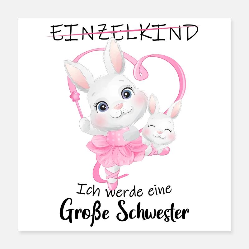 Nachwuchs Verkünden Ich Werde Große Schwester 2027 Poster 40x40 cm