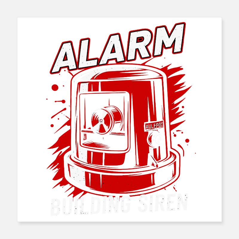 Sirène – Alarme Poster 40 x 40 cm
