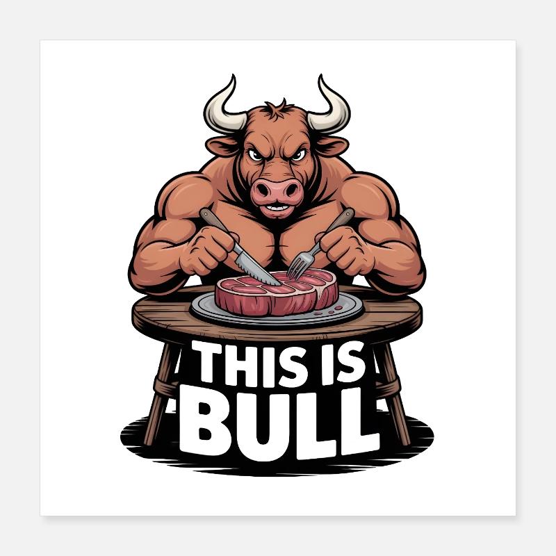 Il s’agit de l’édition Bull Meat Poster 40 x 40 cm
