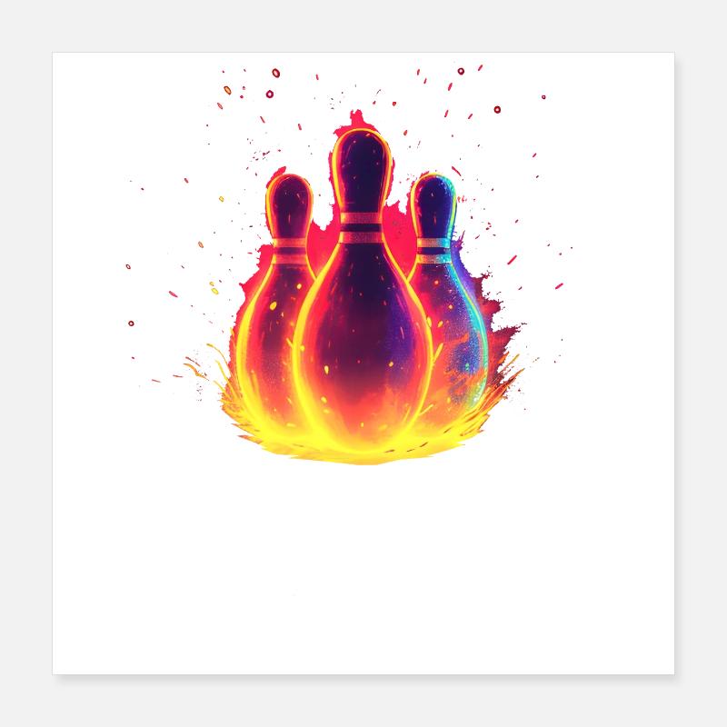 Bowling rétro Poster 40 x 40 cm
