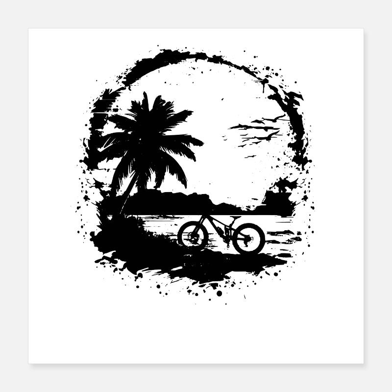 Dessin VTT Poster 40 x 40 cm