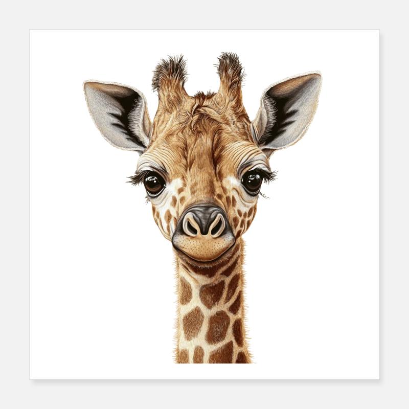 Giraffe Poster 40x40 cm