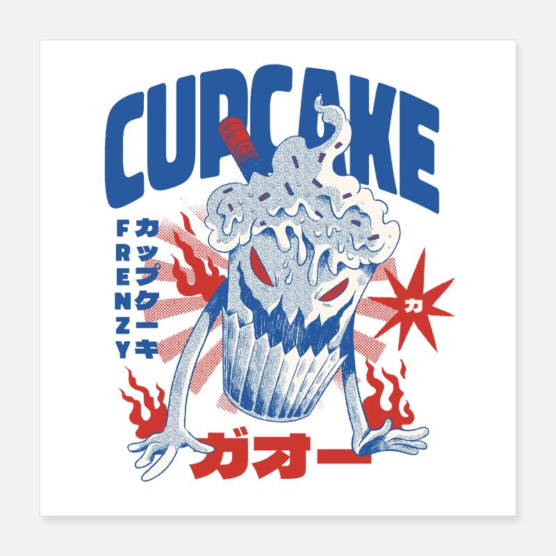 Cupcake Japonais  Poster 40 x 40 cm