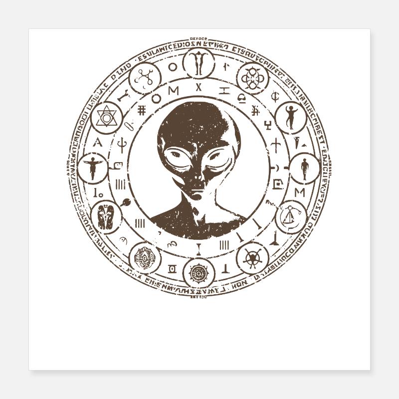 Conception de constellation extraterrestre mystique Poster 40 x 40 cm