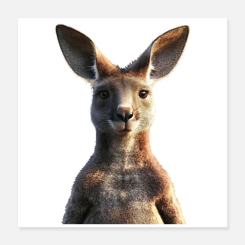 Känguru Australien Outback Wilde Süße Kängurus Poster 40x40 cm