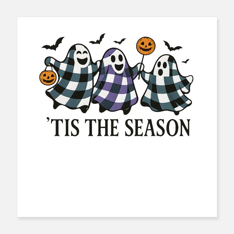 Conception de citrouille fantôme d’Halloween Poster 40 x 40 cm