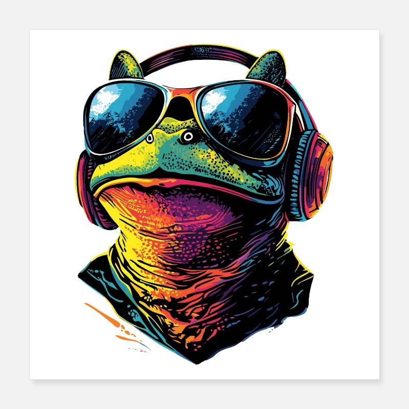 Frog Little Toad Tree Frog Frog Prince Frogs Poster 16" x 16" (40x40 cm)