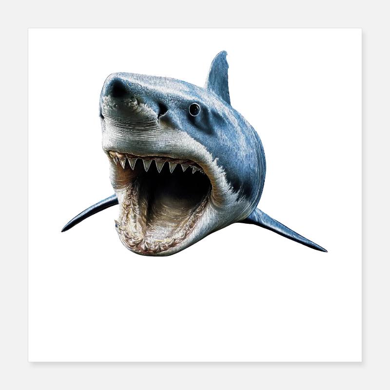 requin requin tigre requin plongeur requins mignons grand requin blanc Poster 40 x 40 cm