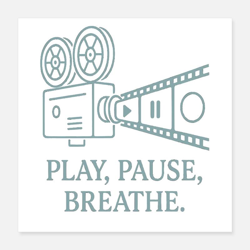 Motif de film créatif avec slogan Poster 40 x 40 cm