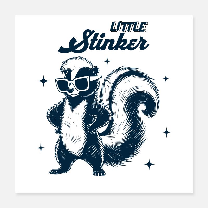 Little Stinker - Moufette mignonne Poster 40 x 40 cm