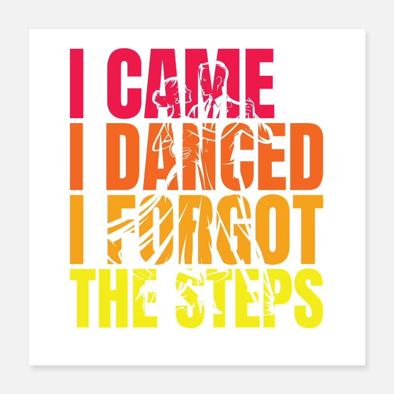 Danse de salon Formation de danse de salon Cadeau de danse de salon Poster 40 x 40 cm
