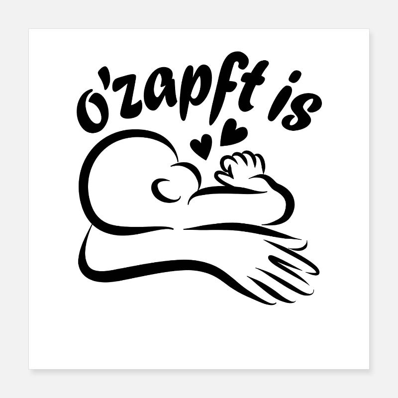 Bébé Boire Allaiter Maman O’zapft est Poster 40 x 40 cm