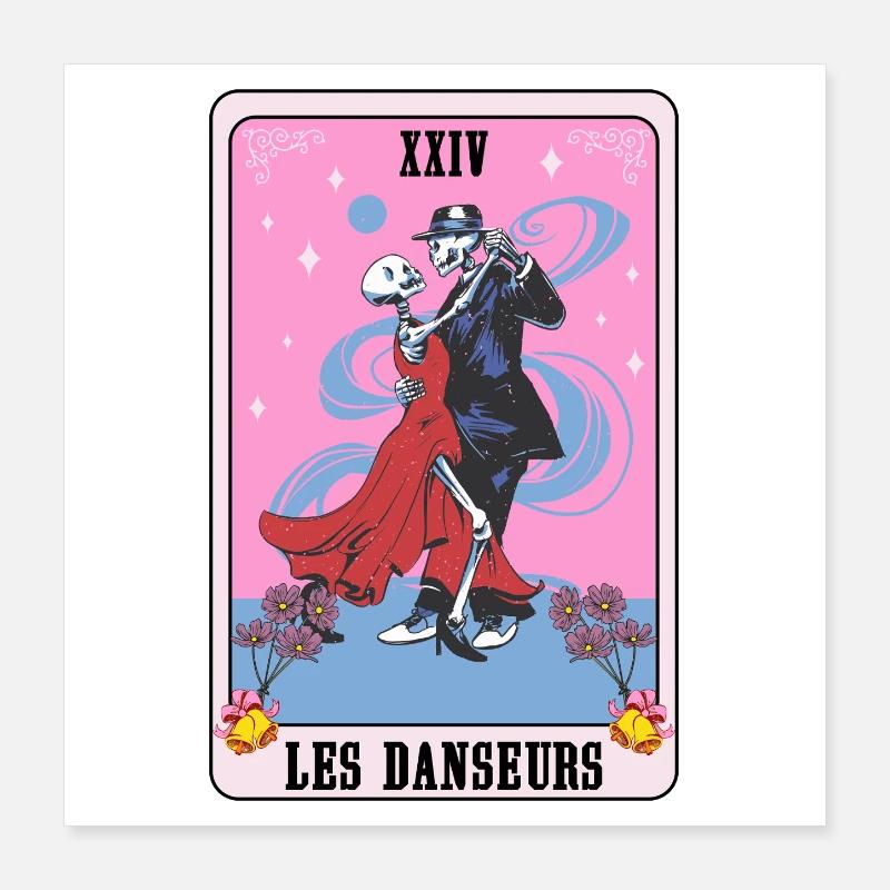 Les Danseurs Passion Danse Et Tarot Idée Cadeau Poster 40 x 40 cm