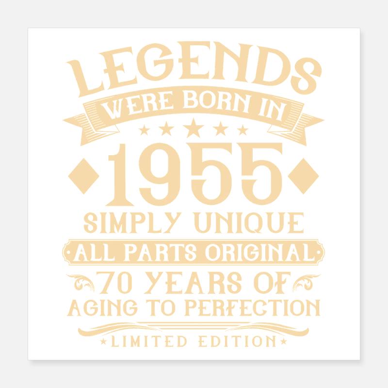 70th birthday born in 1955 - 70 years old Poster 16" x 16" (40x40 cm)