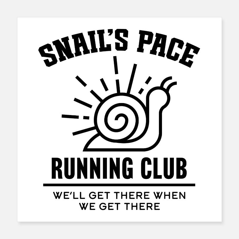 Club de course Snail’s Pace Poster 40 x 40 cm