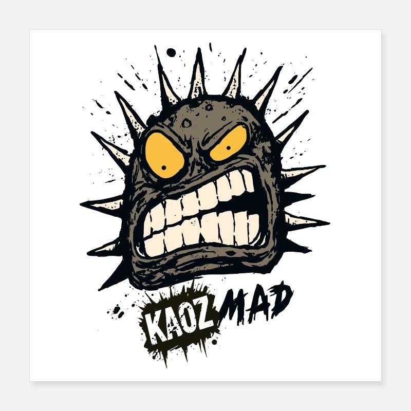 Angry Monster Poster 16" x 16" (40x40 cm)