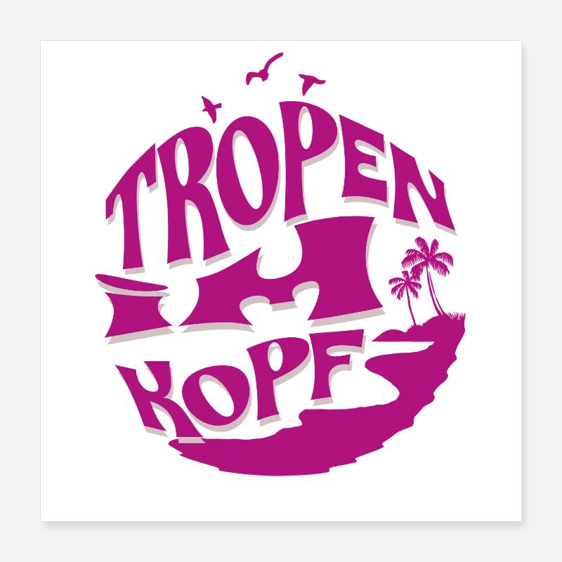 Illustration de l’espoir tropical Poster 40 x 40 cm