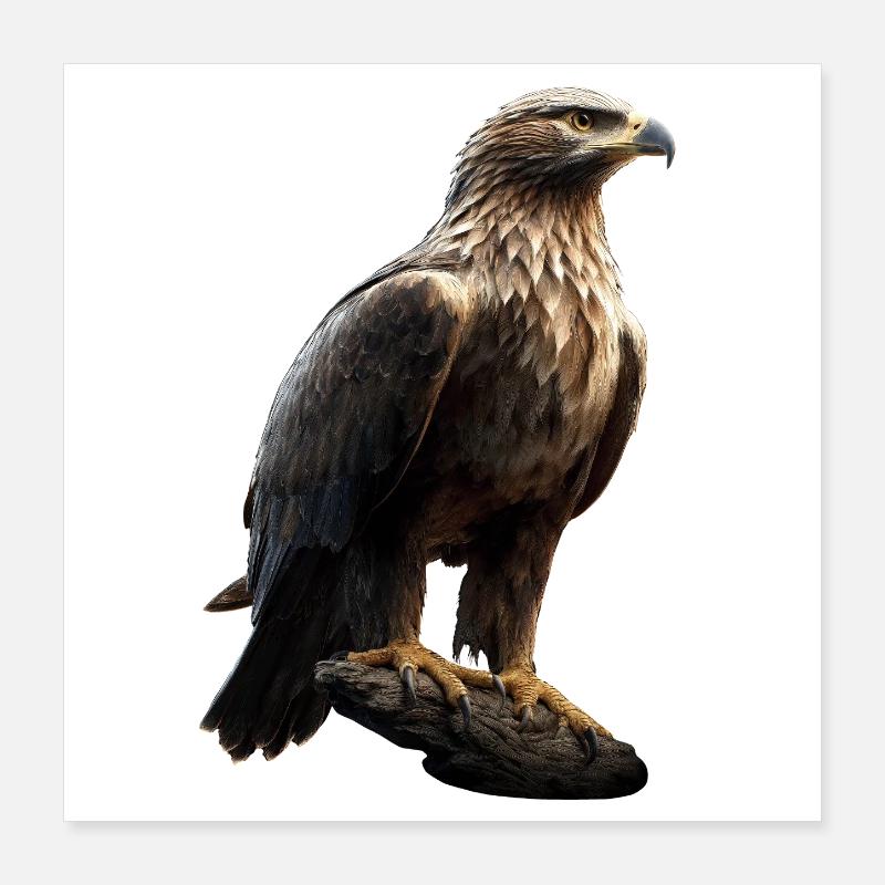 Aigle Pygargue à tête blanche Aigle royal Pygargue à queue blanche Poster 40 x 40 cm