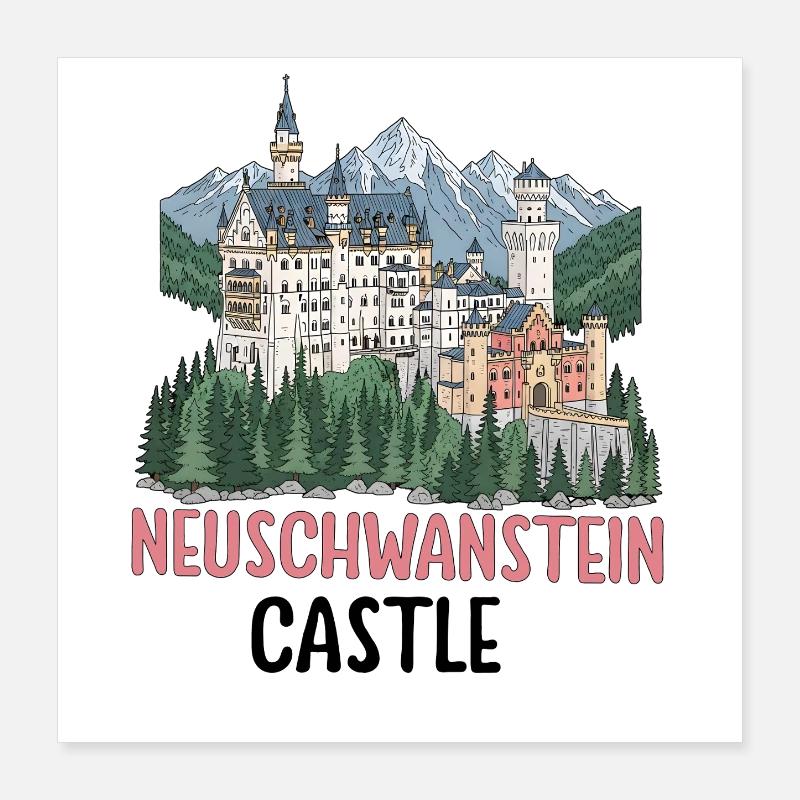 Château de Neuschwanstein Poster 40 x 40 cm
