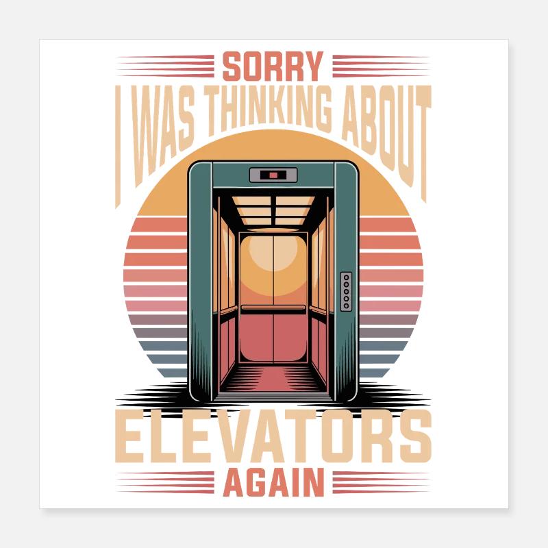Elevator toddler & kids Poster 16" x 16" (40x40 cm)