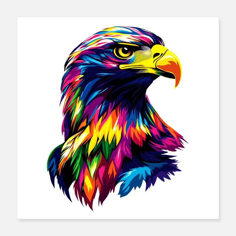 Eagle Bald Eagle Golden Eagle White-tailed Eagle Poster 16" x 16" (40x40 cm)