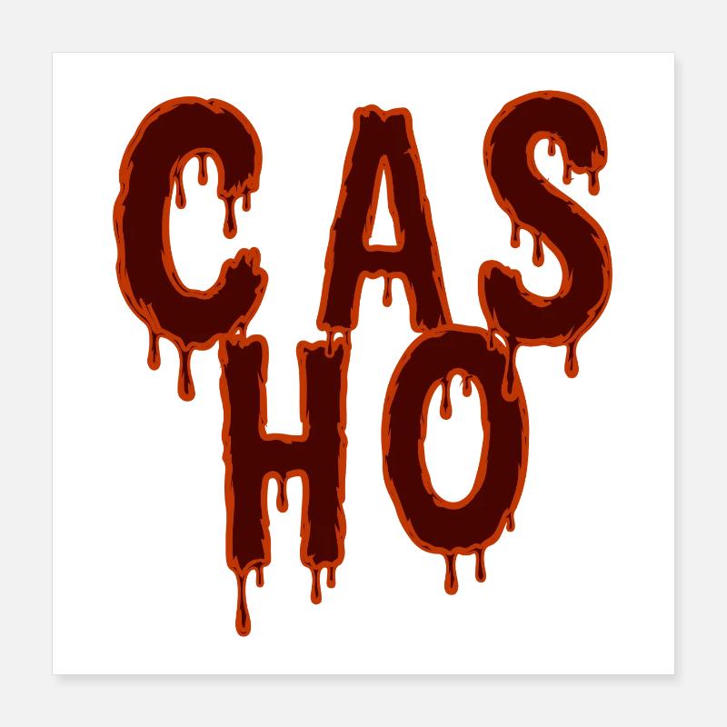 Tropfender Text Horror-Modedesign Poster 40x40 cm