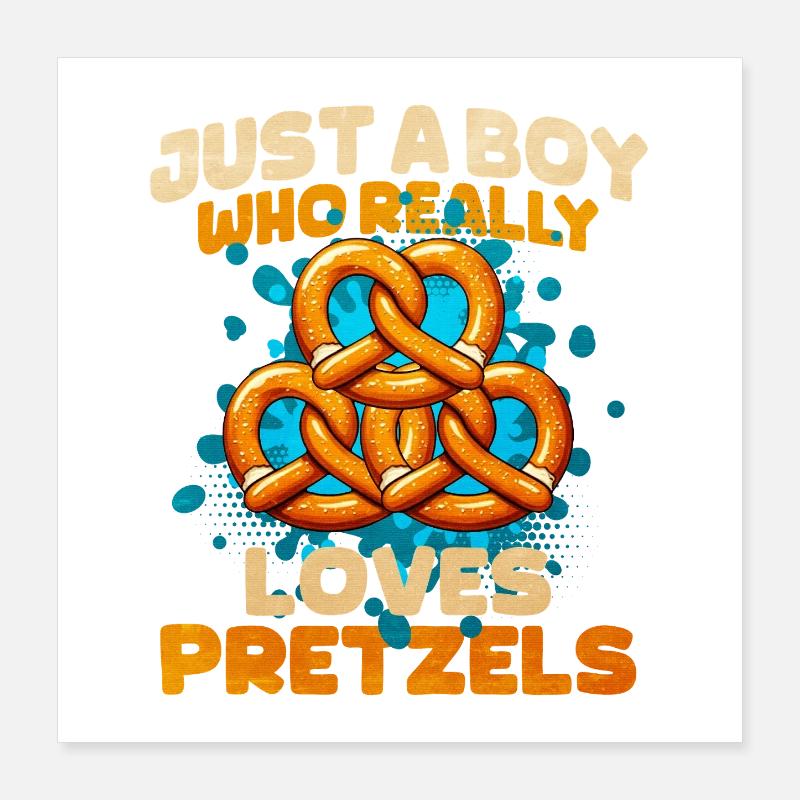 Bretzel Design de bretzel avec dicton Poster 40 x 40 cm