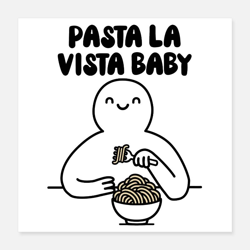 Pâtes la vista bébé Poster 40 x 40 cm