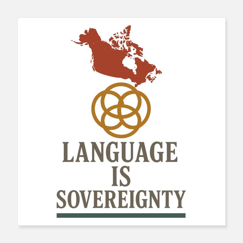 Indigenous Language Revitalization Native Speakers Poster 16" x 16" (40x40 cm)