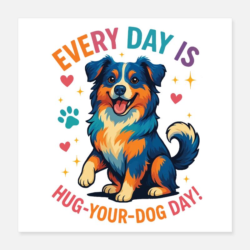 Australian Shepherd Poster 40x40 cm