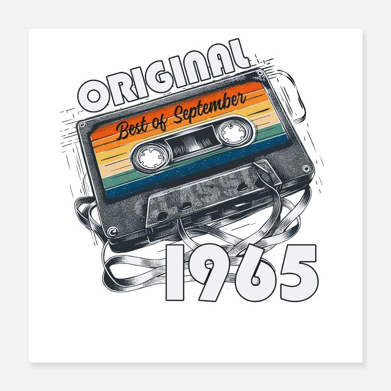 Cassette 60e anniversaire septembre 1965 Poster 40 x 40 cm