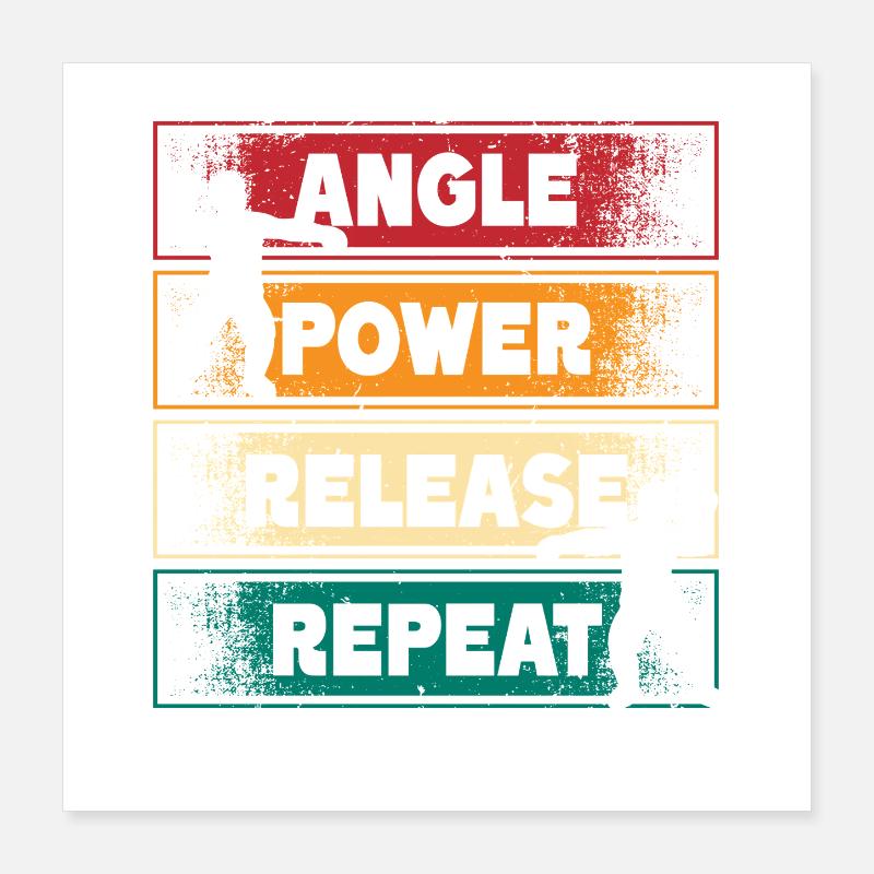 Kugelstoßen Kugelstoß Angle Power Release Poster 40x40 cm