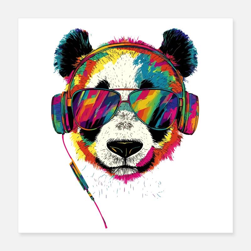 Panda Ours Pandas Géants Panda Géant Mignon Panda Ours Panda Poster 40 x 40 cm