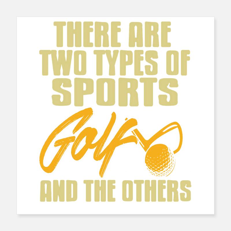 Make Your Choice Golf Club Strategy Humor Poster 40x40 cm