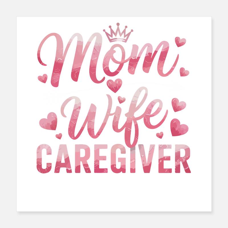 Mutter Tochter Herz Motiv Poster 40x40 cm