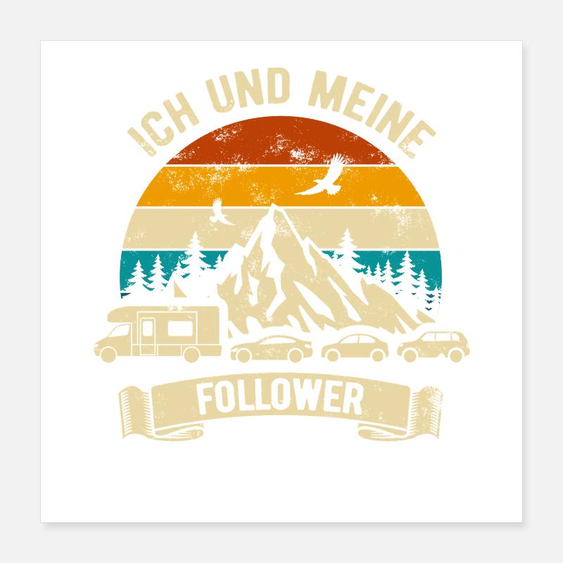 Moi et mes abonnés - Camping-car - Embouteillage Poster 40 x 40 cm